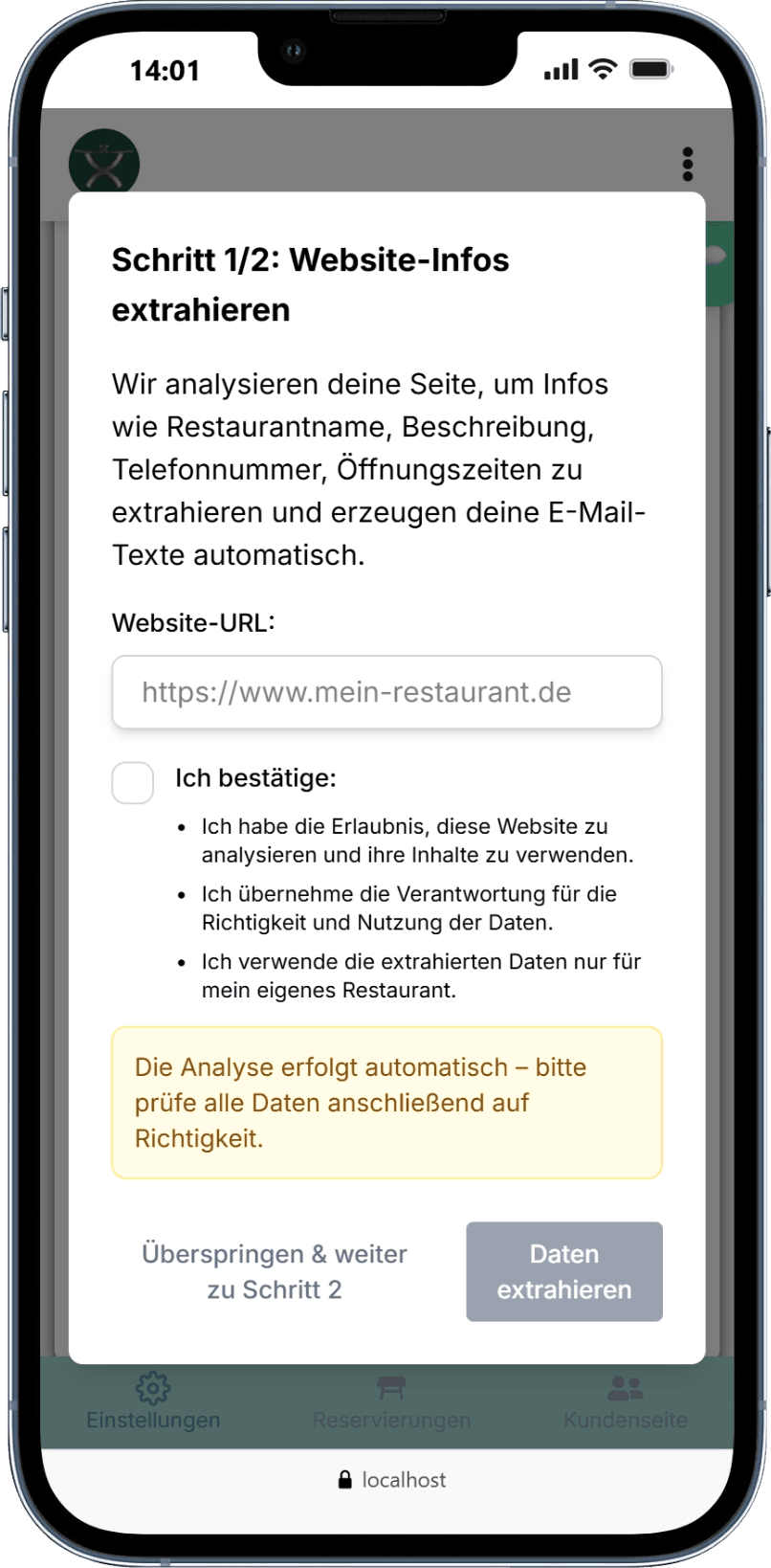 In 90 Sekunden startklar